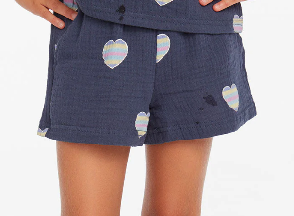 Blue Heart Shorts