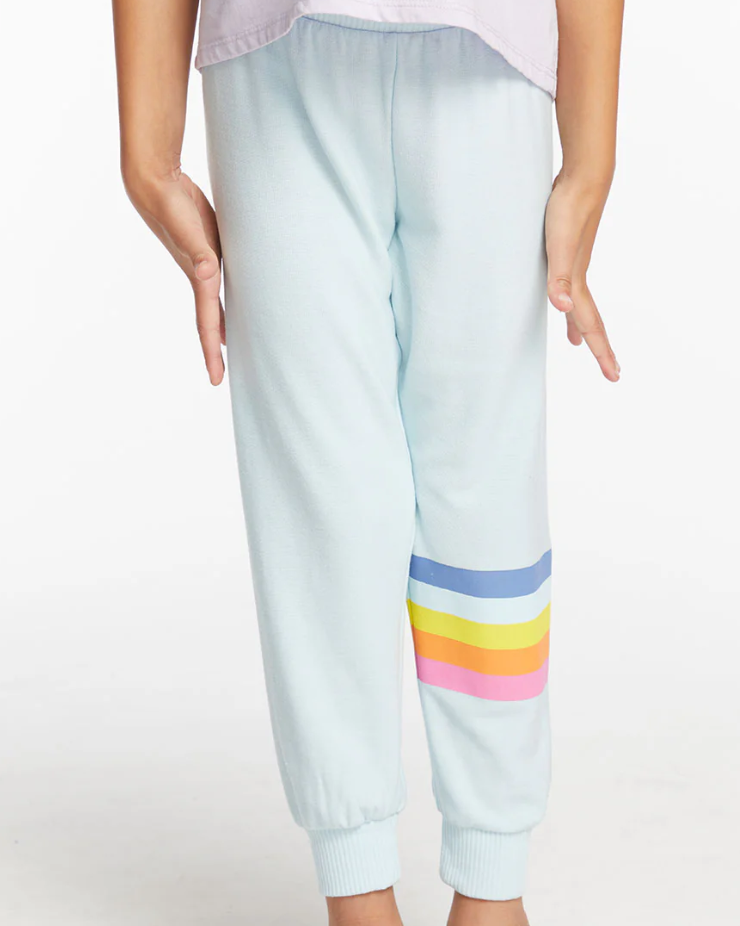 Blue Rainbow Stripe Sweatpants