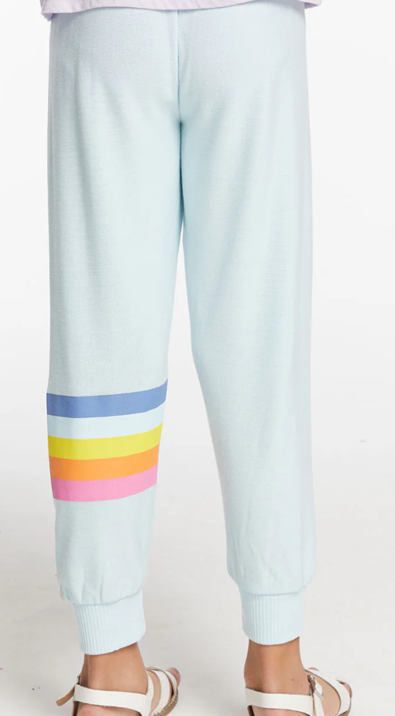 Blue Rainbow Stripe Sweatpants