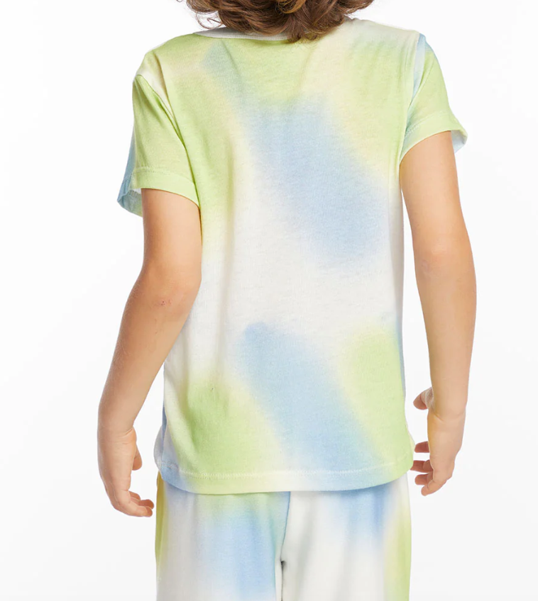 Lightning Bolt Blue & Green Spray Tee