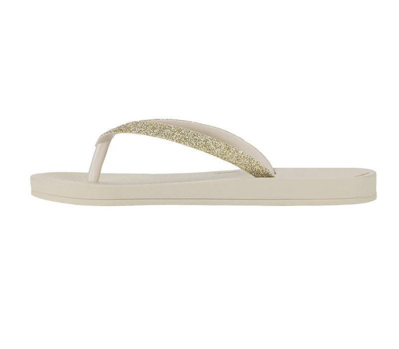 Ana Sparkle Flipflop - Beige/Glitter Beige