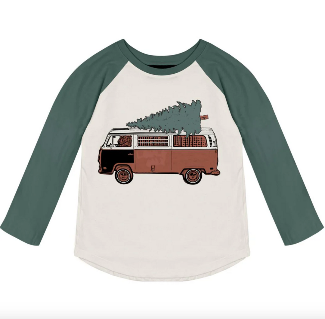Christmas Mobile Raglan L/S Tee