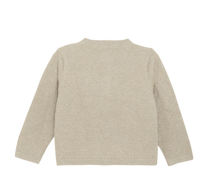 Organic Henley Knit Pullover - Gray