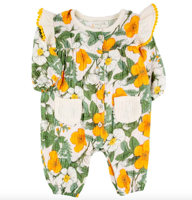 Ada Flutter Romper - Winter Bloom