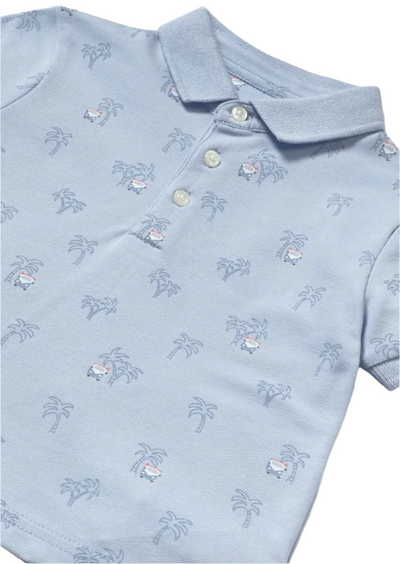 Printed Palm Tree Polo