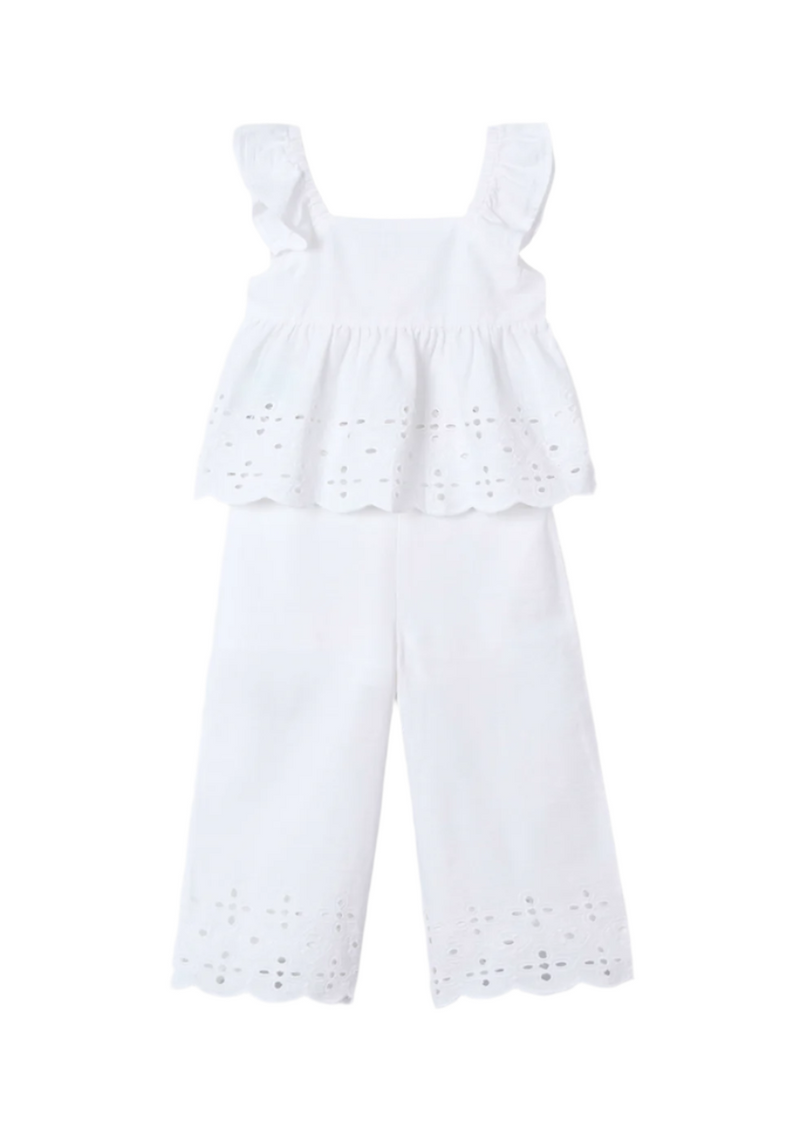 Eyelet Top and Pants Set