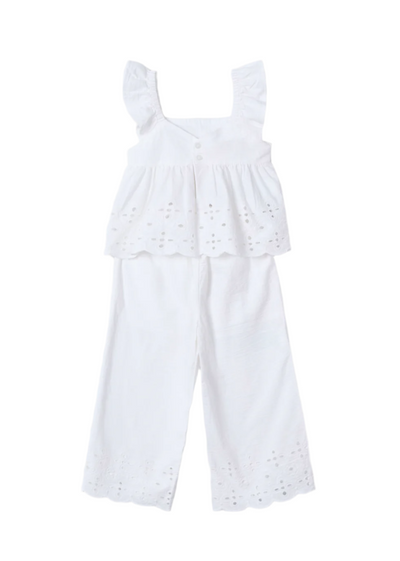 Eyelet Top and Pants Set