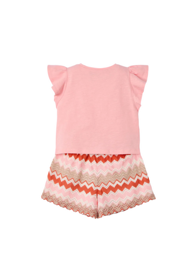 Zigzag Print Shorts and T-Shirt Set