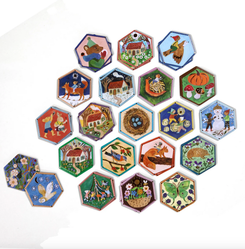 Cottage Fairies Hexagon Matching Game