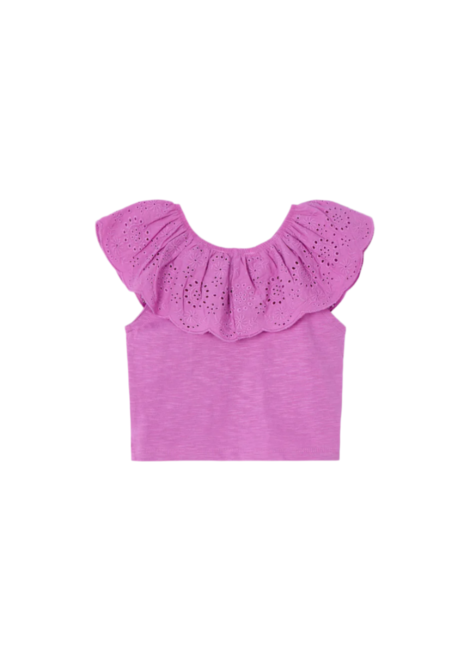 Girl Eyelet Ruffle T-Shirt