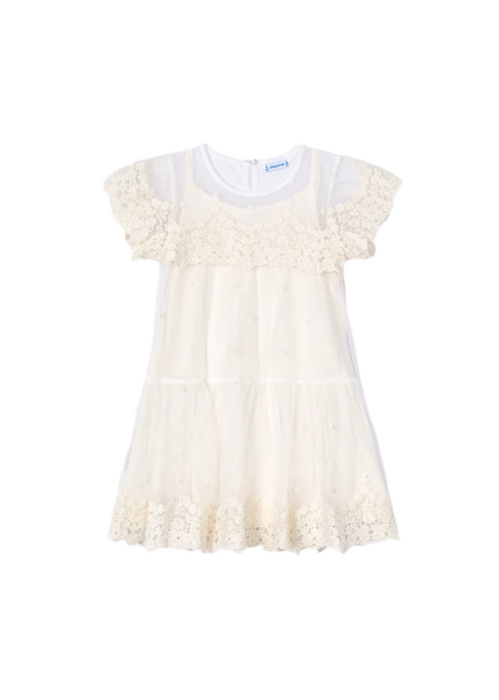 Layered Embroidered Tulle Dress