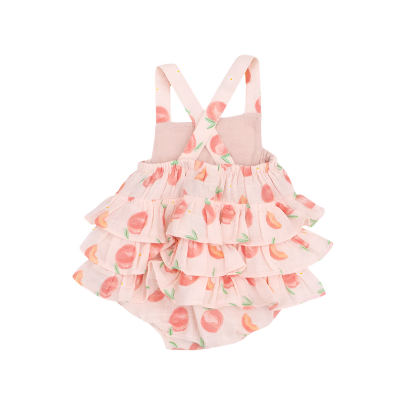 Ruffle Sunsuit - Sweet Peach