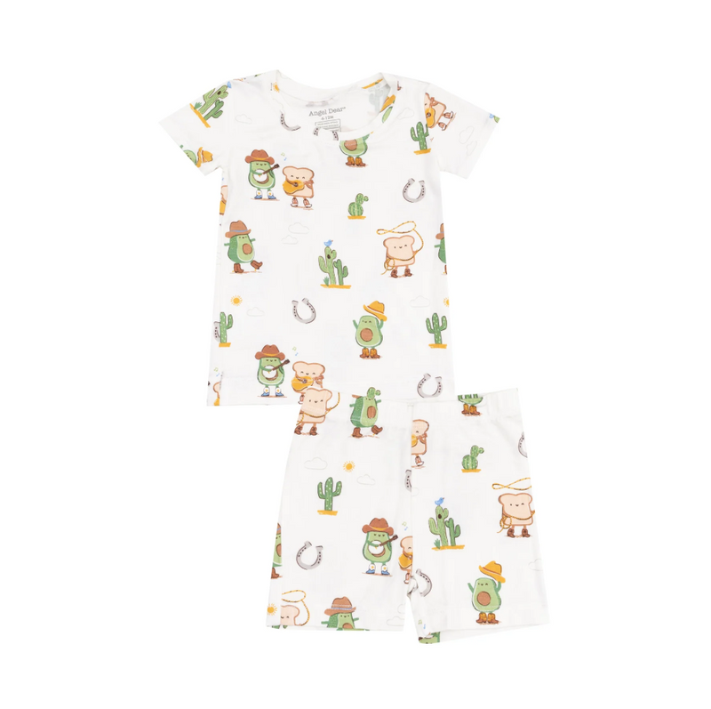 Loungewear Short Set - Avocado Toast Western