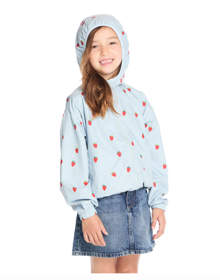Allover Strawberries Zip Up Hoodie