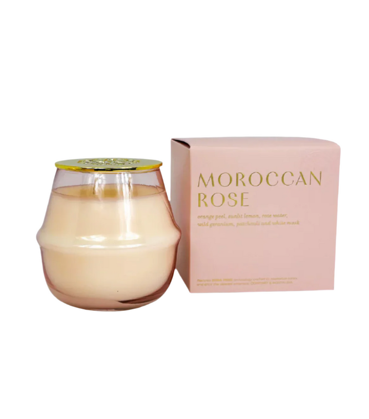 No.002 - Moroccan Rose (18oz) Rowan Glass Candle