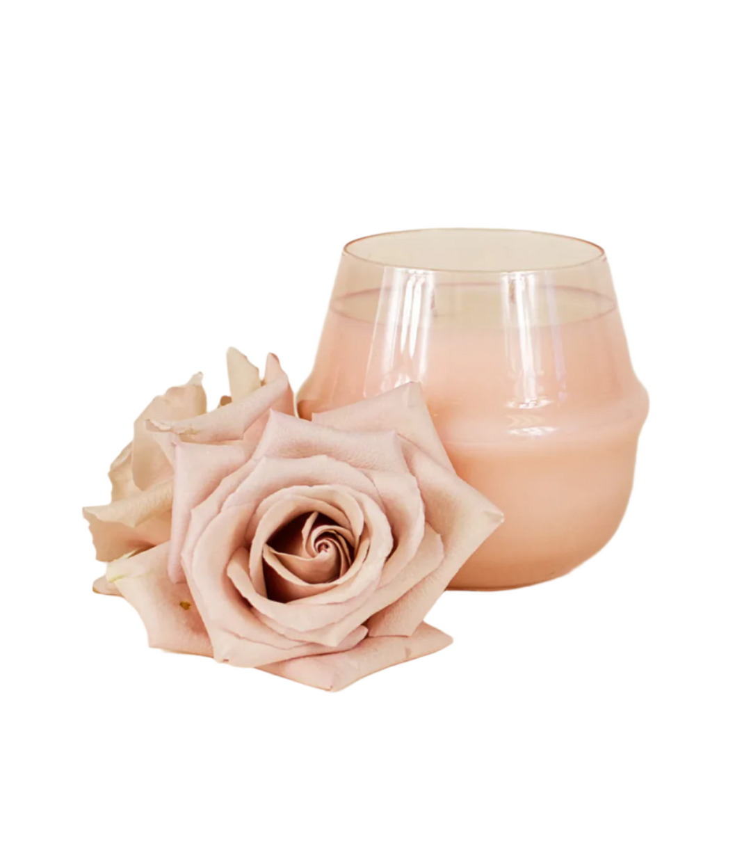 No.002 - Moroccan Rose (18oz) Rowan Glass Candle