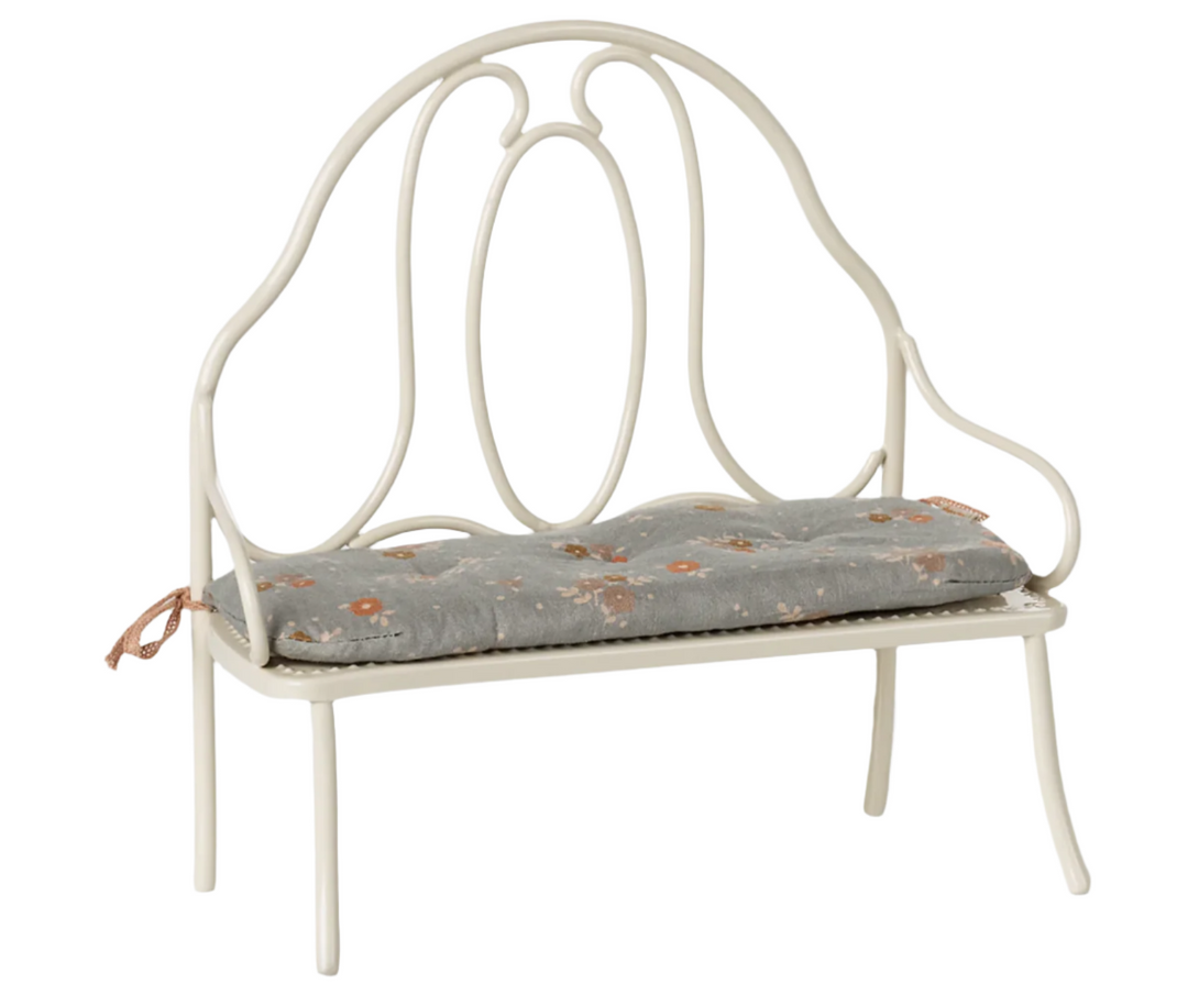 Vintage bench, Miniature - Off white