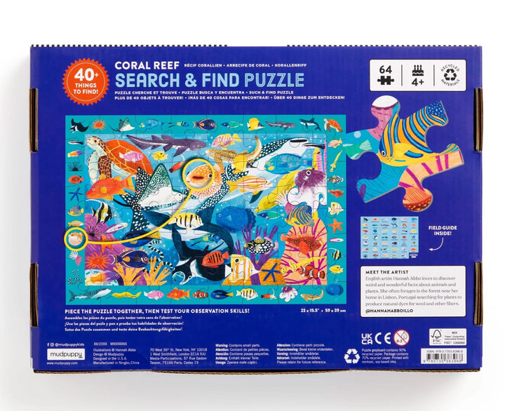 Coral Reef 64 Piece Search and Find Puzzle