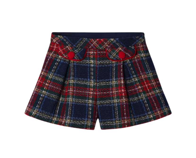 Plaid Shorts - Navy/Cherry