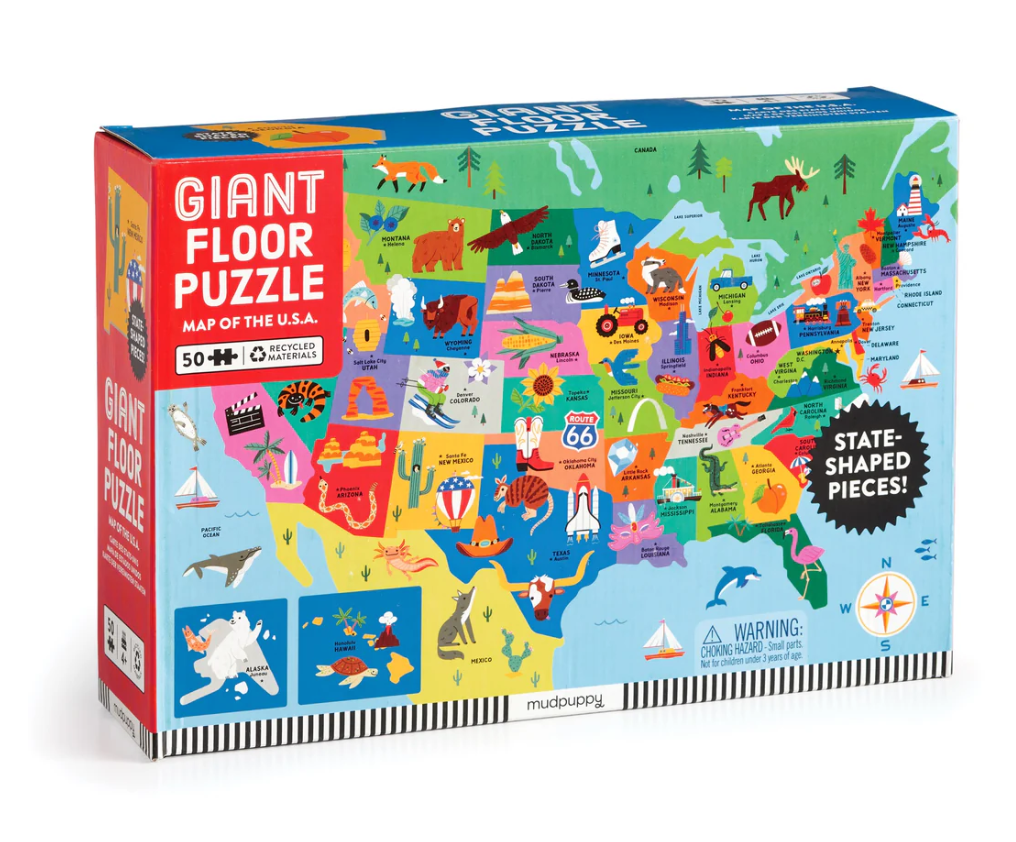 Map of the U.S.A. 50 Piece Giant Floor Puzzle