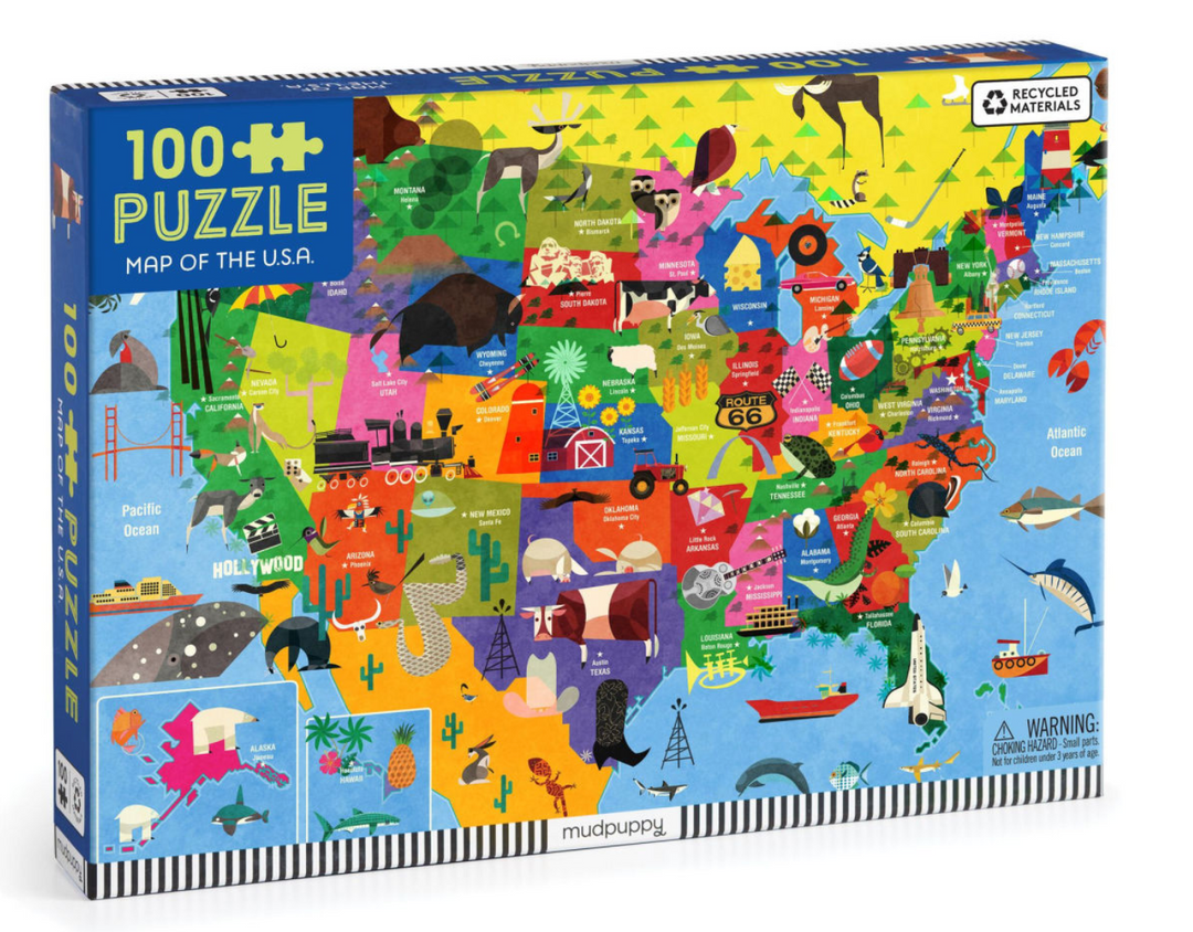 Map of the U.S.A. 100 Piece Puzzle