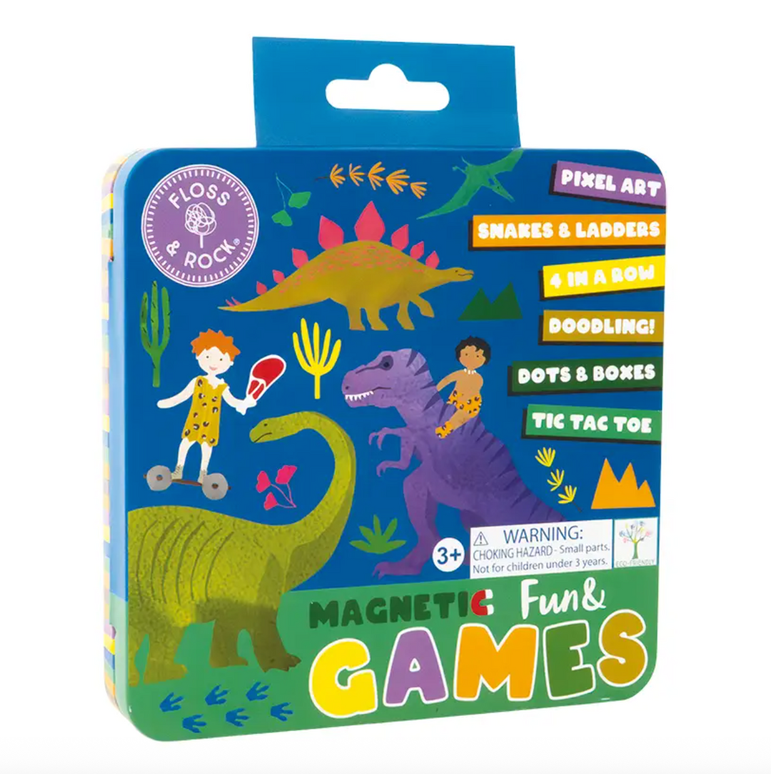 Magnetic Fun & Games Tin - Dinosaur