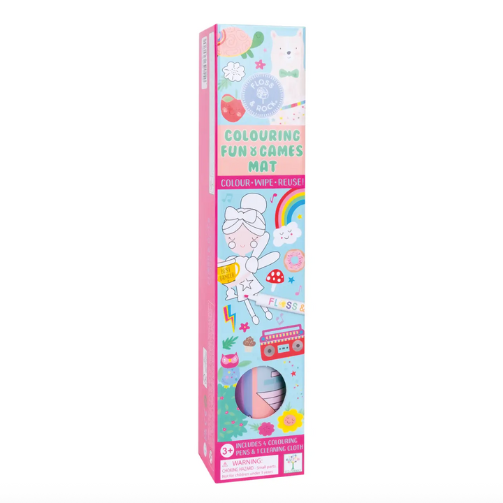 Rainbow Fairy Colouring Fun and Games Mat