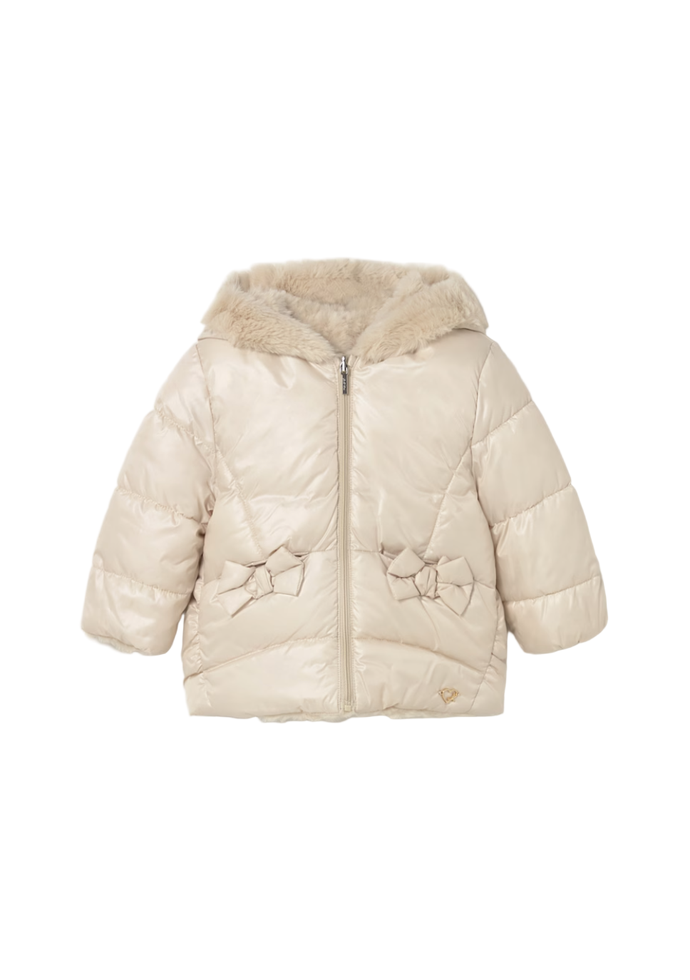 Reversible Faux Fur Coat + Tights