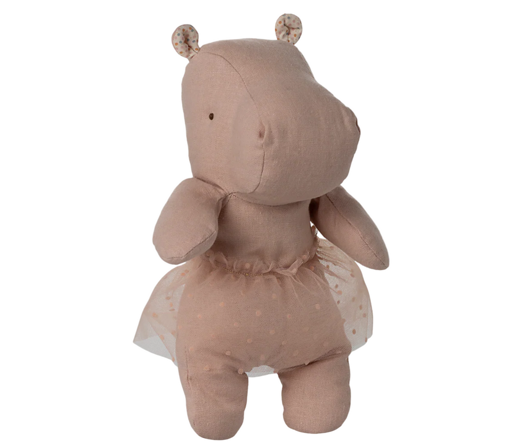 Hippo w. skirt, Small - Soft rose