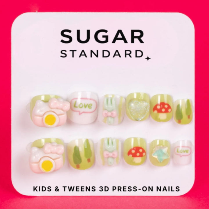 Kids 3D Press-On Nail Set