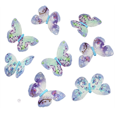 Lilac Fantasy 8pc Butterfly Garland
