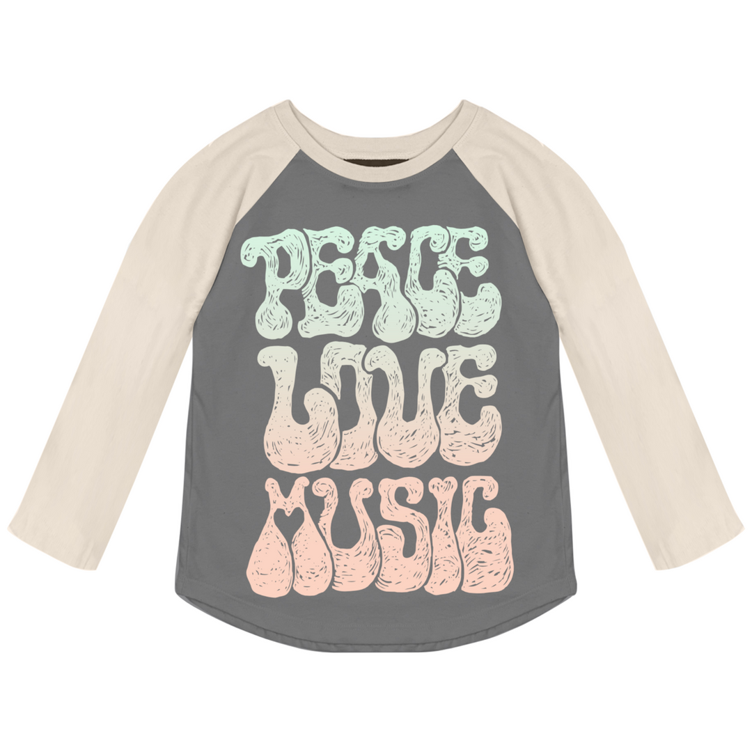 Peace Love Music Raglan Tee