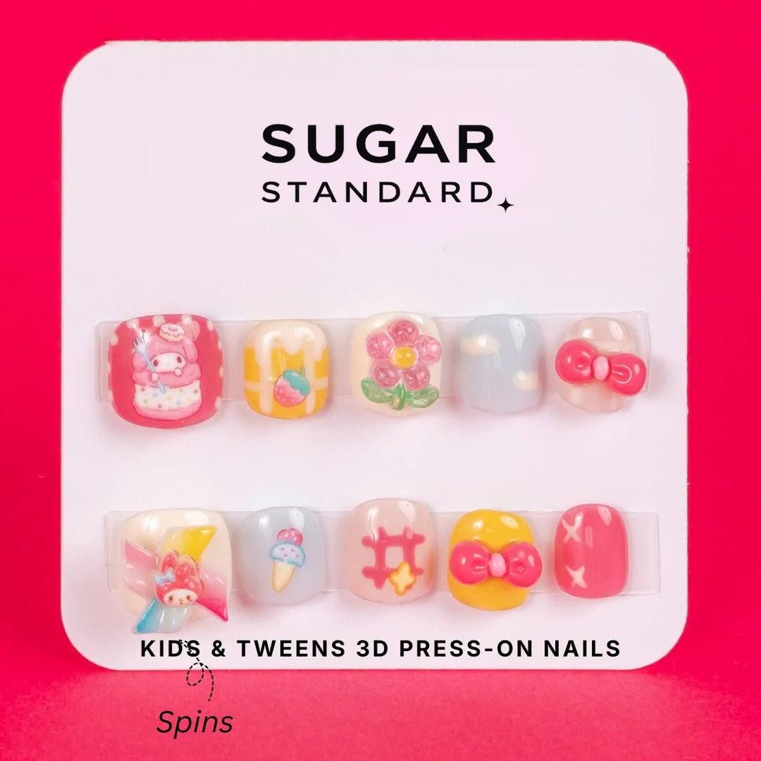 Kids 3D Press-On Nail Set