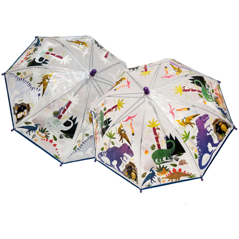 Transparent Color Changing Umbrella - Dino