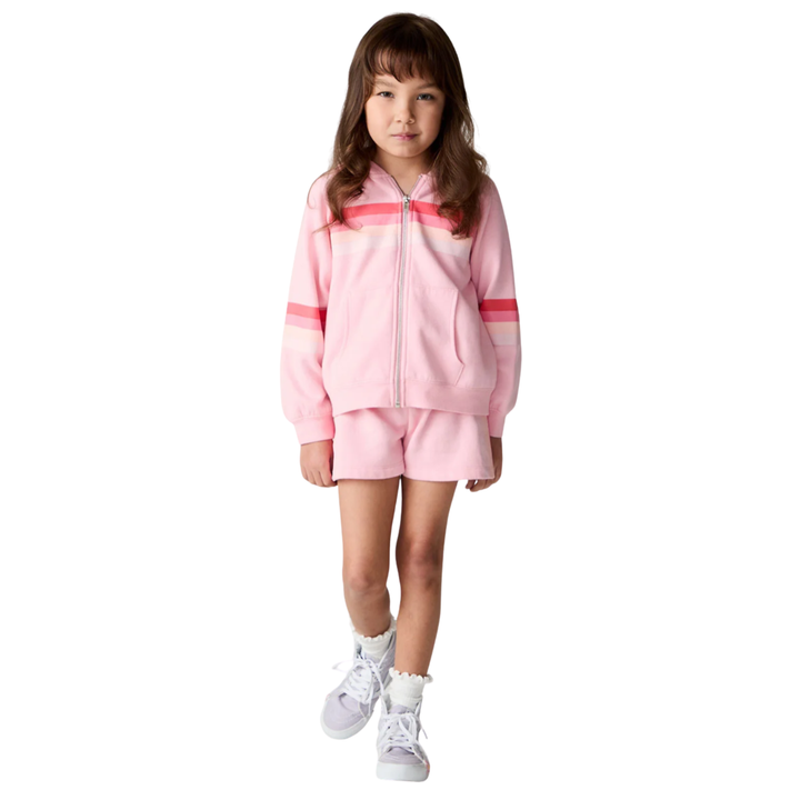 Multi Stripes Girls Zip Up