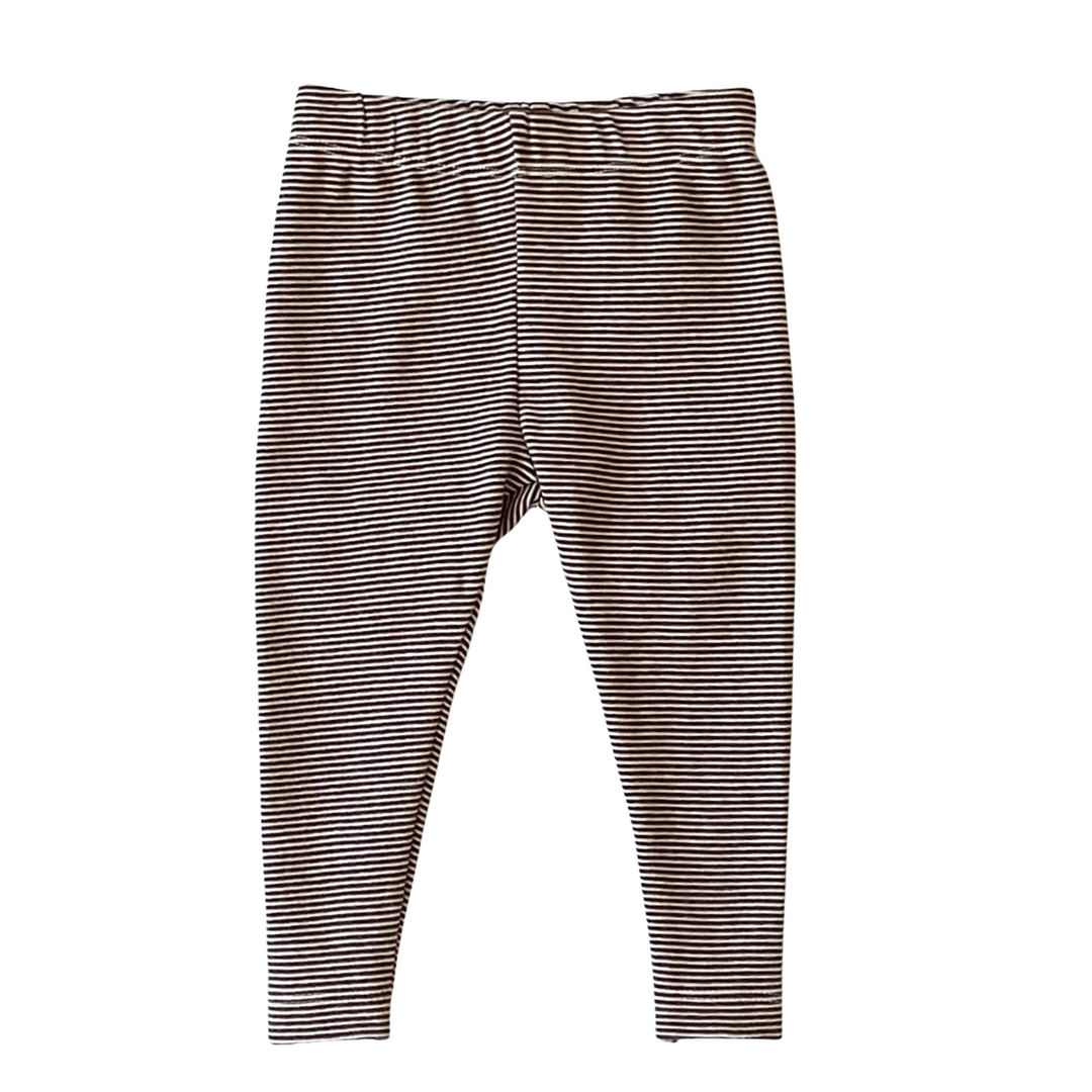 Stripe/Solid Rib Knit Leggings