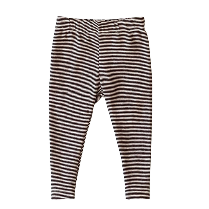 Stripe/Solid Rib Knit Leggings