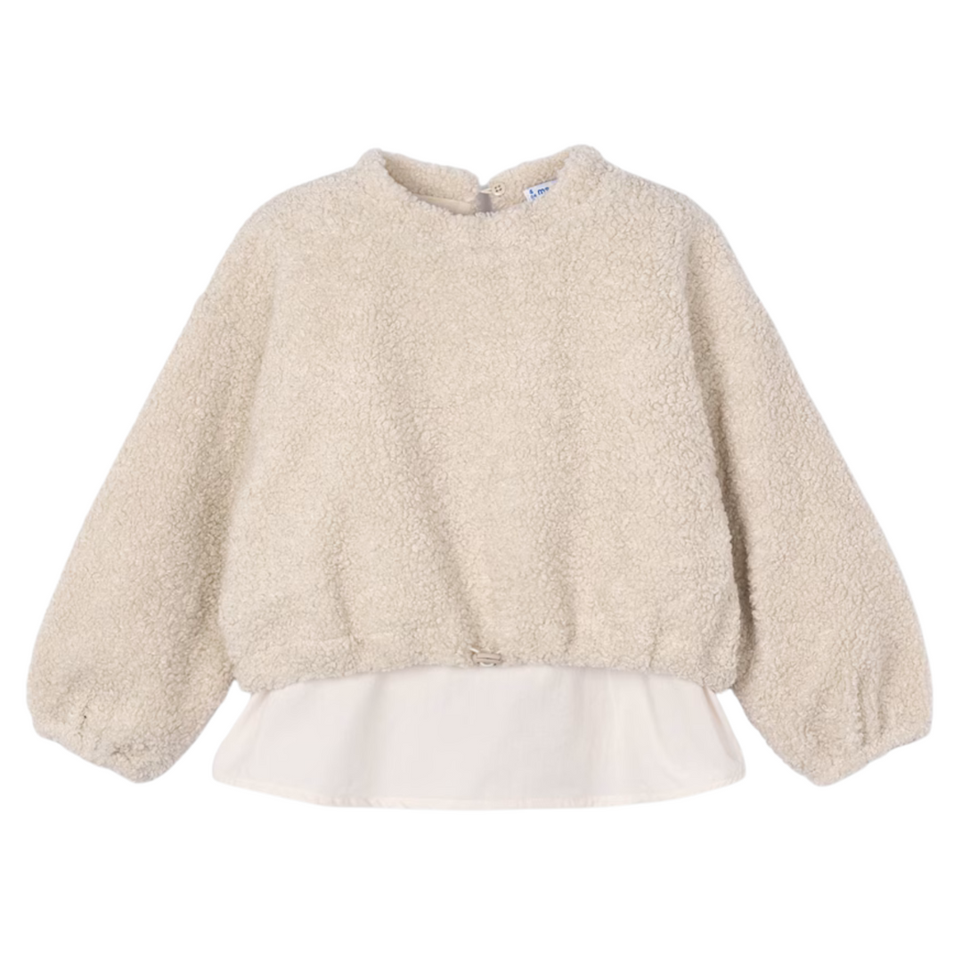 Sherpa Overlay Sweatshirt