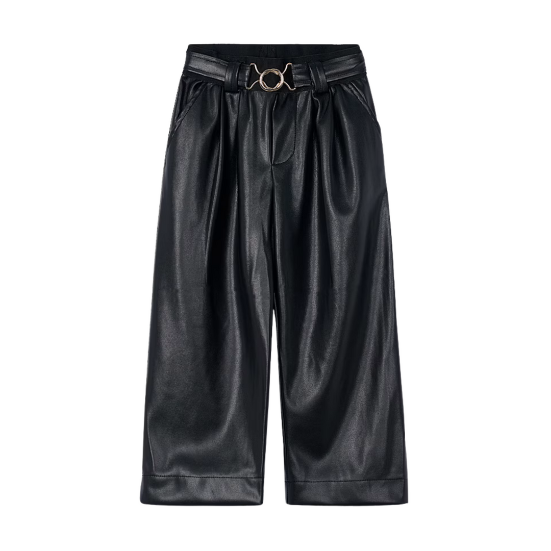 Leather Belted Pants