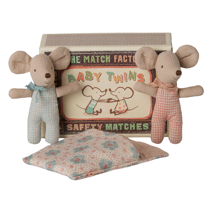 Twins, Baby Mice in Matchbox - Checker