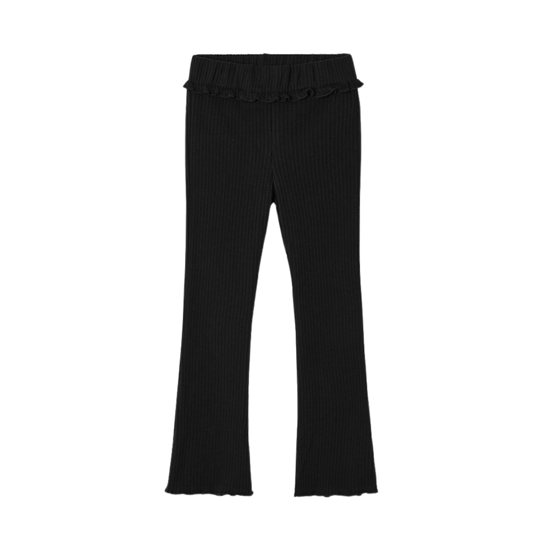Ribbed Ruffle Flare Leggings