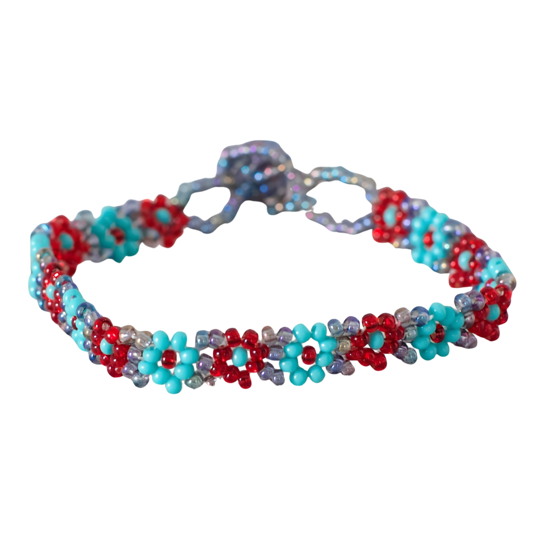 Beaded Flower Bracelet