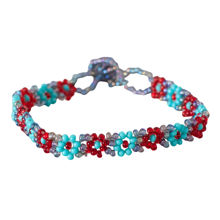 Beaded Flower Bracelet