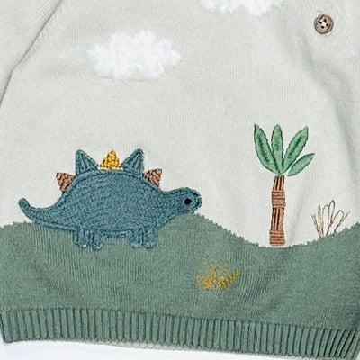Dino Applique Knit Pullover Sweater