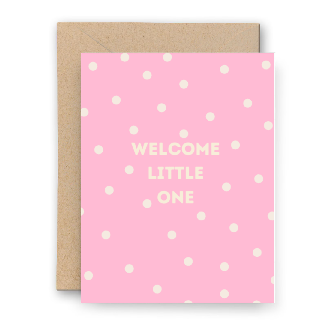 Welcome Little One Card - Pink