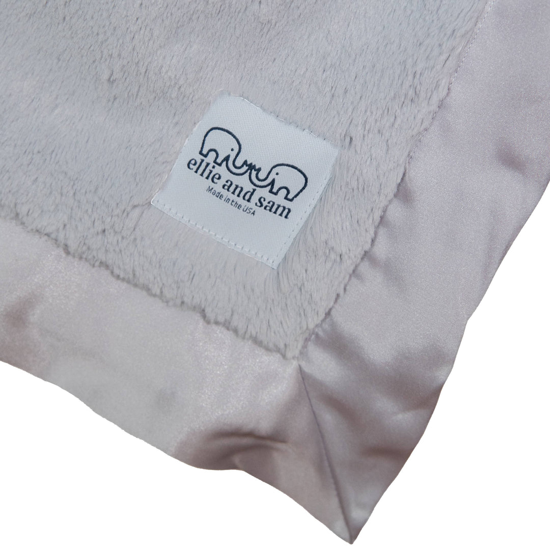 Luxury Satin (Border) Lovey - Silver
