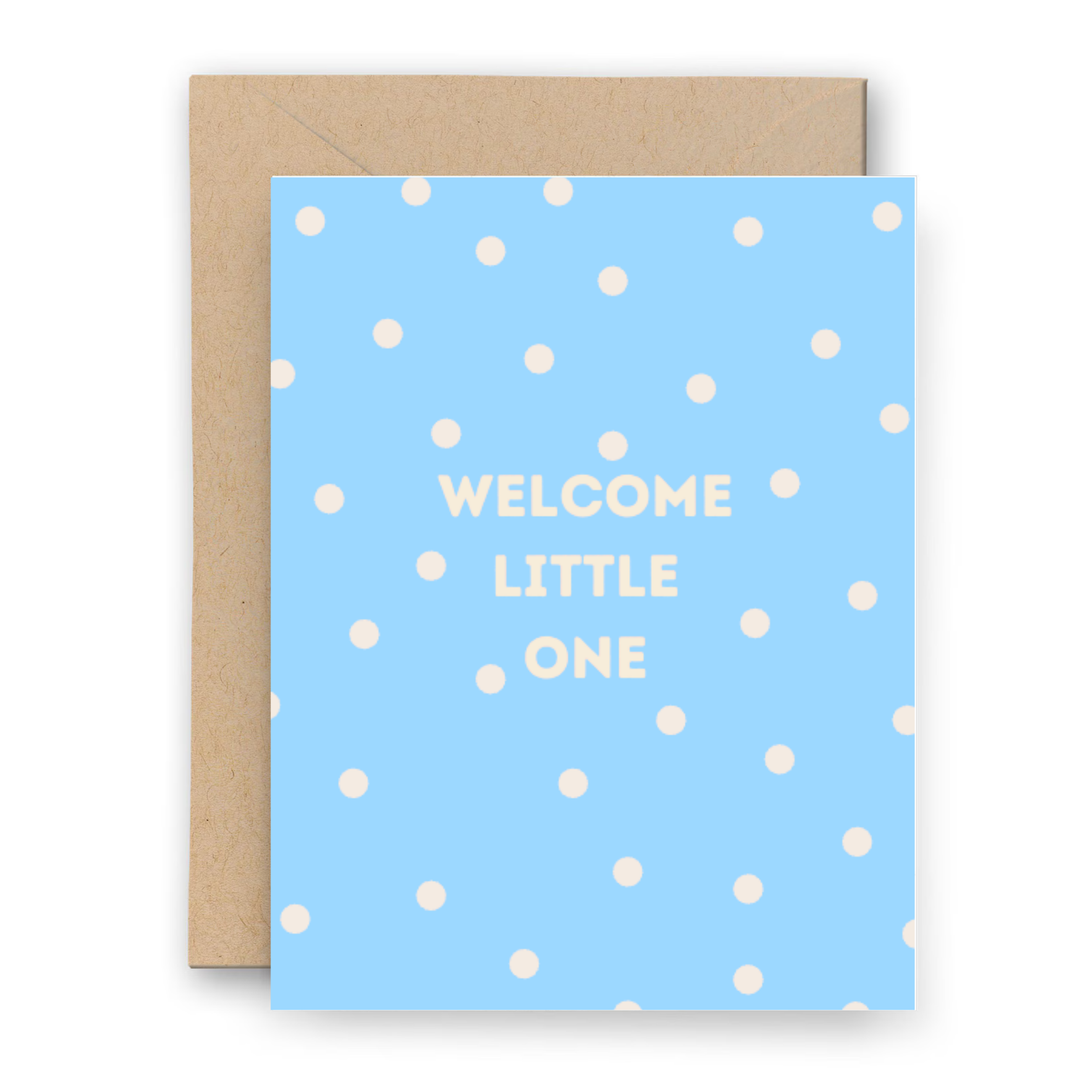 Welcome Little One Card - Blue