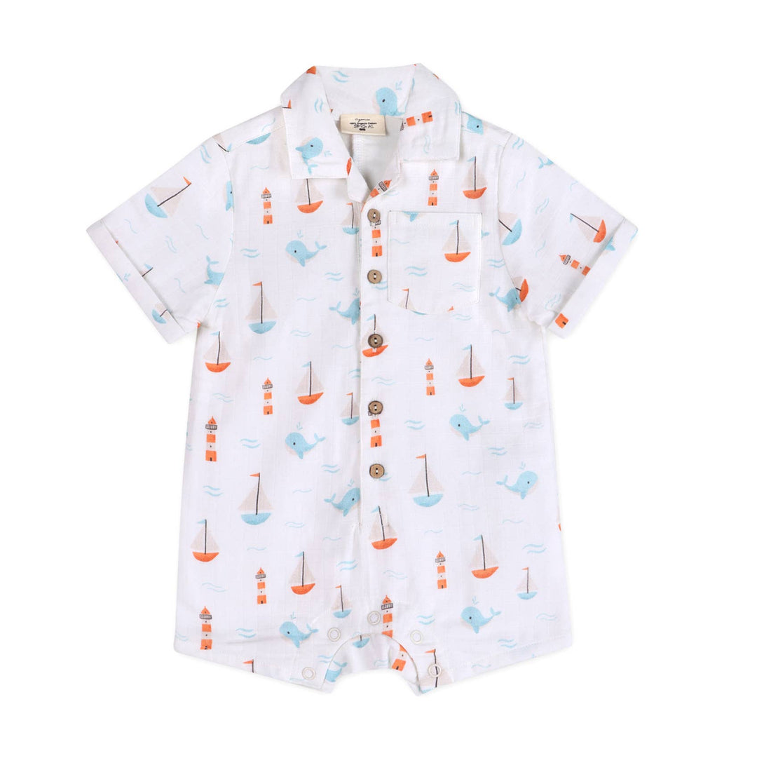 Sailboat Button Romper