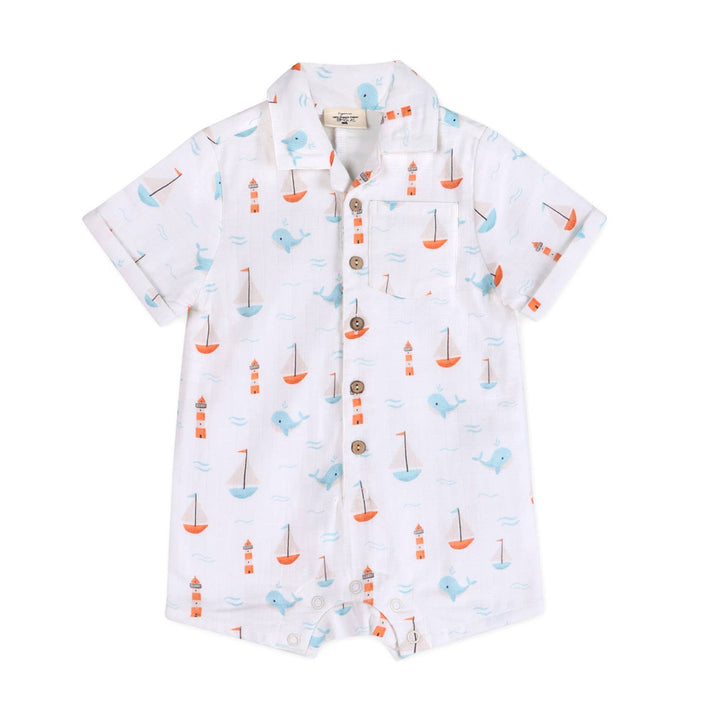Sailboat Button Romper