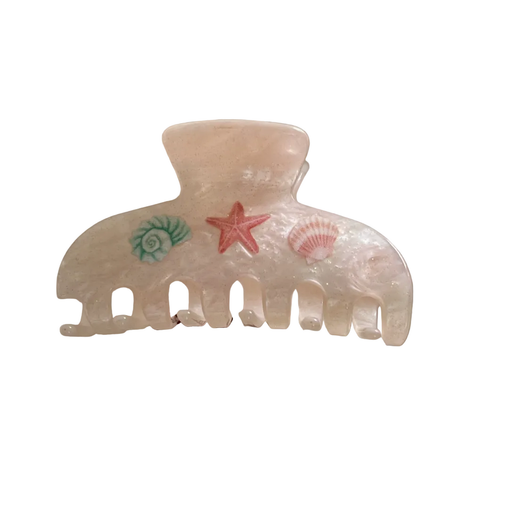 Pink Seashell Claw Clip